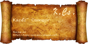 Kazó Csongor névjegykártya